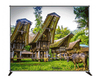 Jumbo Banner Backdrop Stand Telescopic Pipe Display Frame 8 x 10 ft Tension Giant Baner Pole Horizontal Adjustable